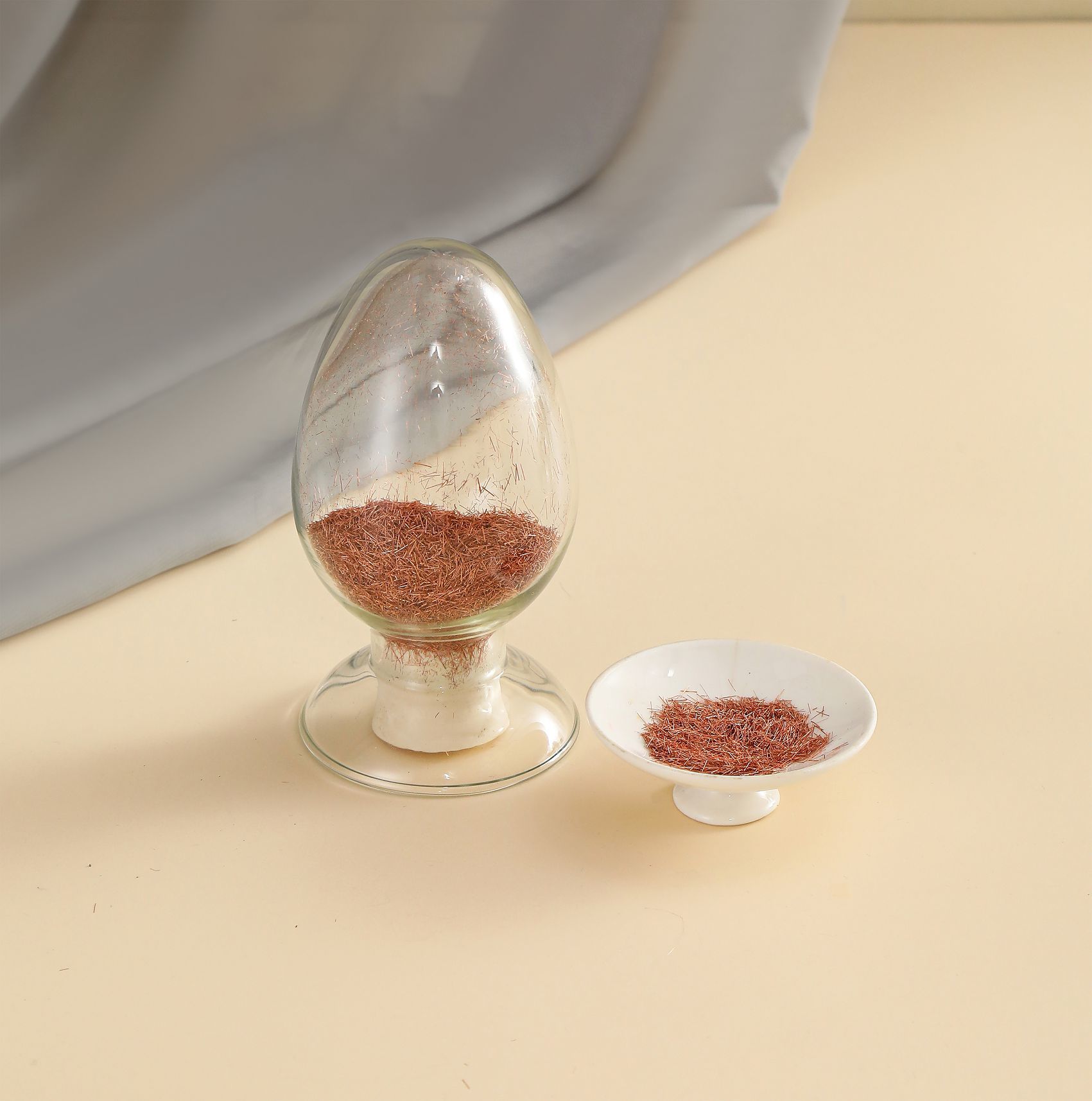 Cut staple fibre--copper