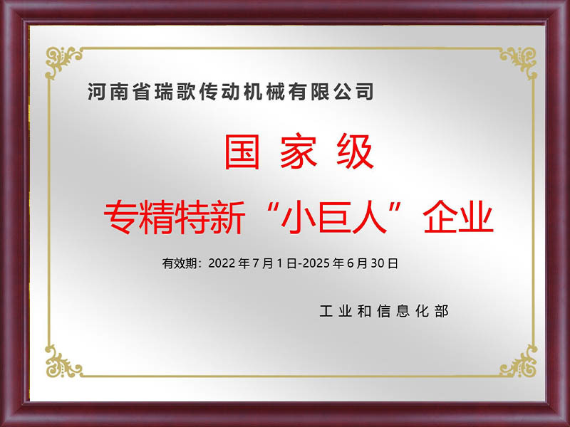 Henan science and technology small giant cultivation enterprise certificate