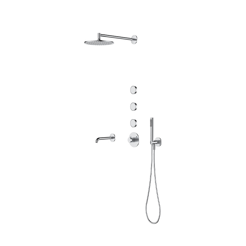 Push-button 3-way concealed thermostatic shower mixer 6711CC-M3102L6