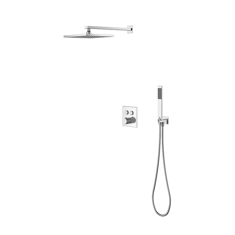 Push-button 3-way concealed thermostatic shower mixer 6504CC-M12S128L