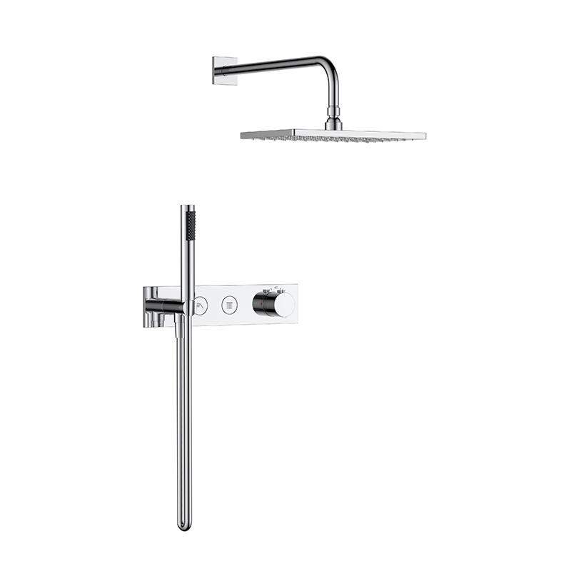Push-button 2-way concealed thermostatic shower mixer 6508CC-M0219L7
