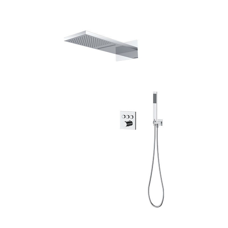 Push-button 3-way concealed thermostatic shower mixer 6710CC-M12S04