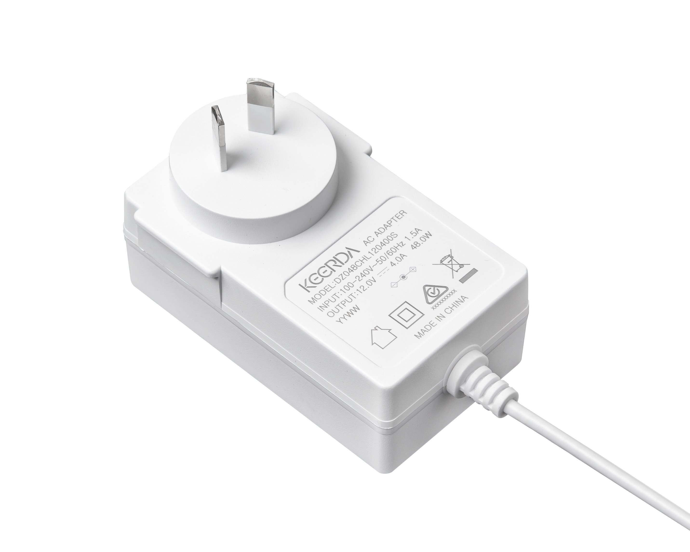 48W 12V4A POWER ADAPTER WITH INTERCHANGEALBLE PLUG