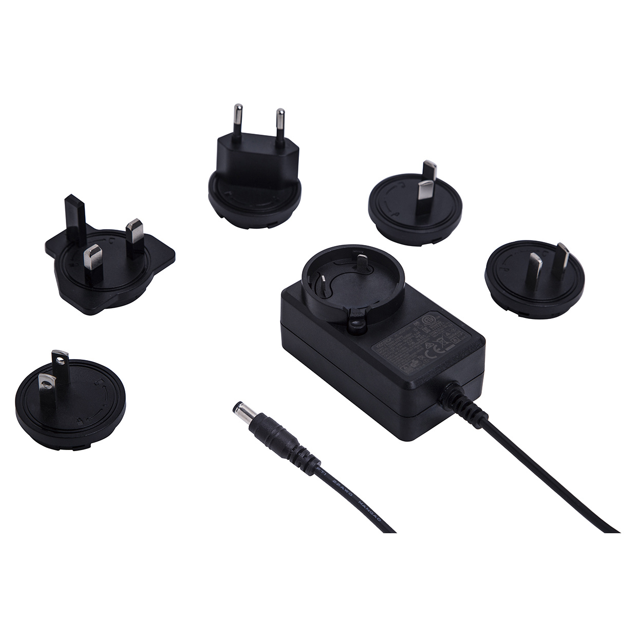 24W12V2A POWER ADAPTER WITH INTERCHANGEALBLE PLUG