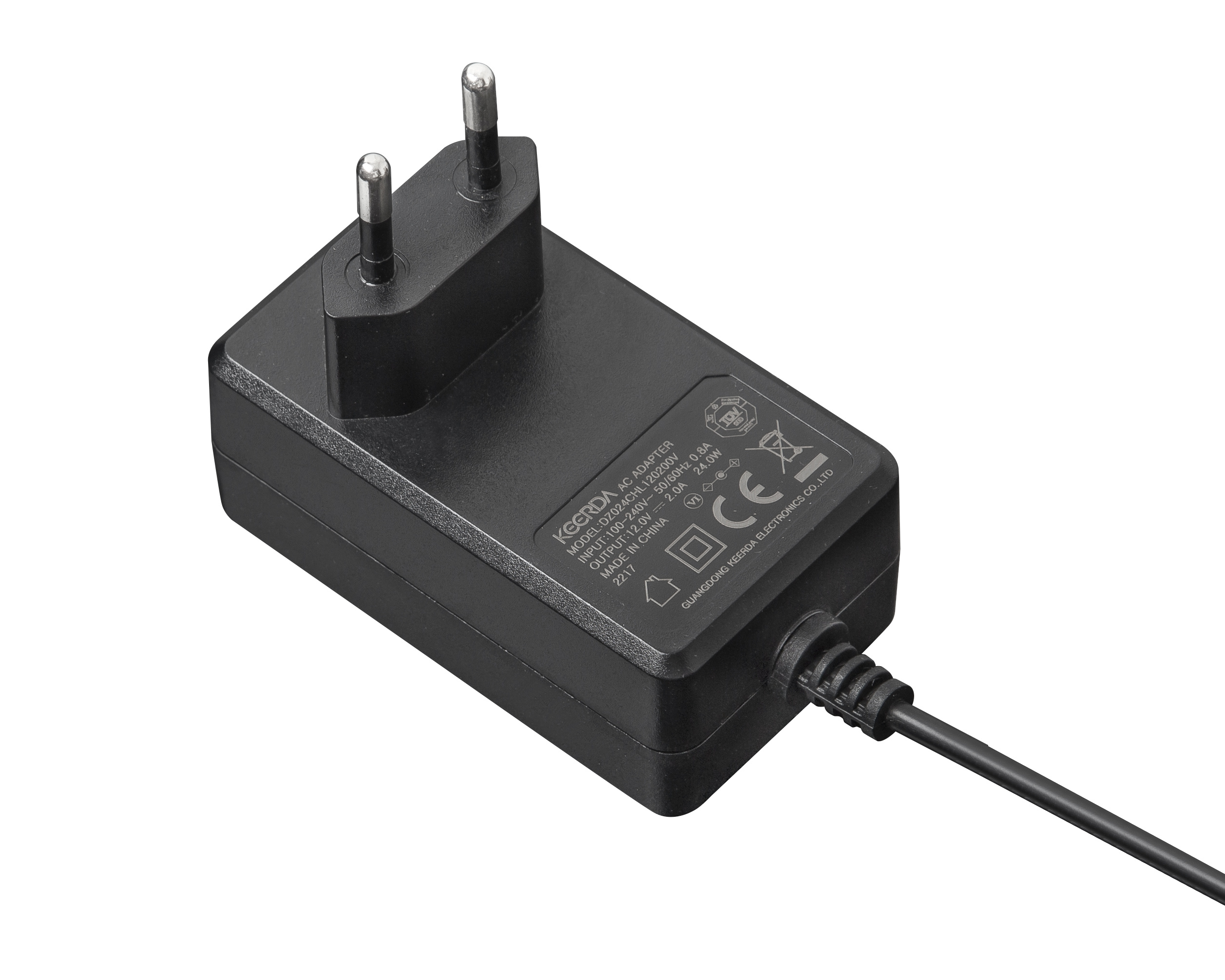 24W12V2A POWER ADAPTER WITH INTERCHANGEALBLE PLUG