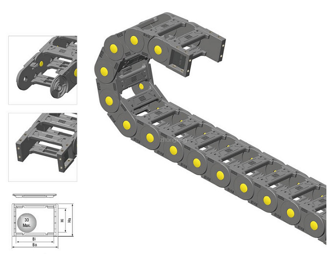 Bridge Type Plastic Drag Chain 35 x 150 mm