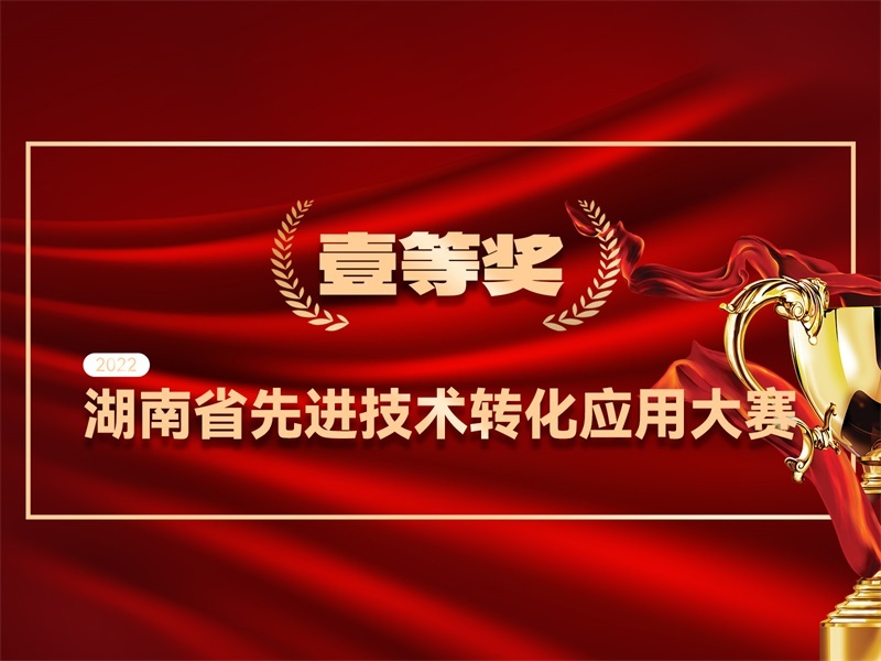 喜讯 ▏松诺盟荣获2022年湖南省先进技术转化应用大赛一等奖！