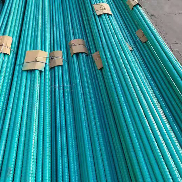 Epoxy resin coated screw thread steel bar