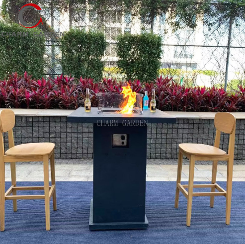 Concrete Fire Pit Coffee Table is a unique outdoor companion