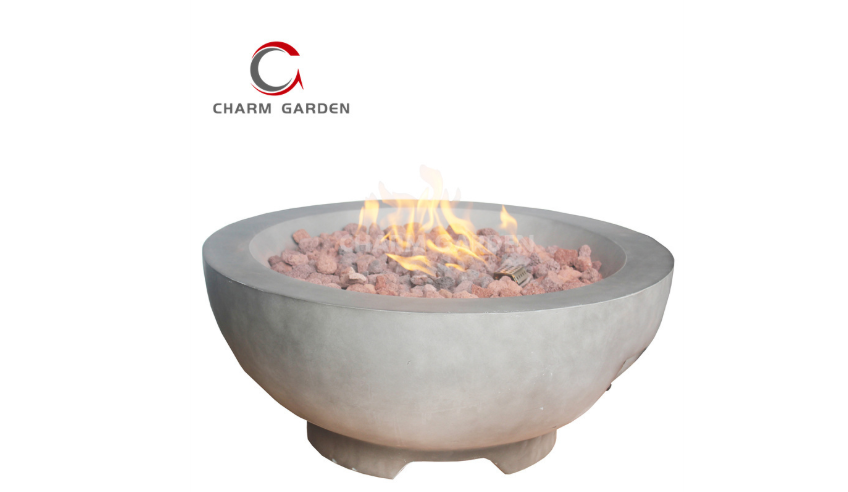 concrete tabletop fire pit
