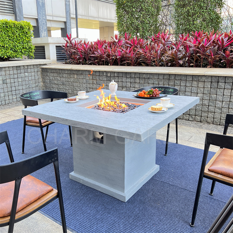 Gas Fire Pit Dinning Table and Bar Fire Table