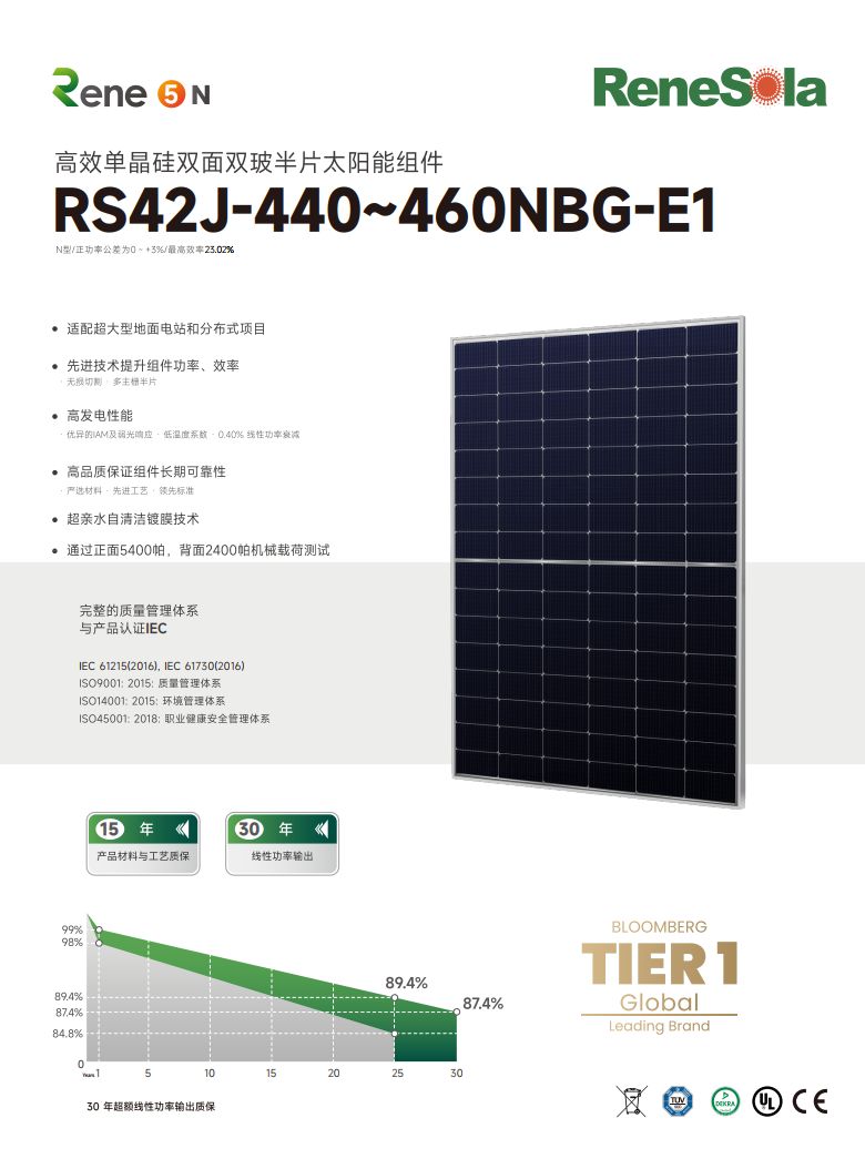 中文RS42J-440~460NBG（N型182-210-96双玻组件）