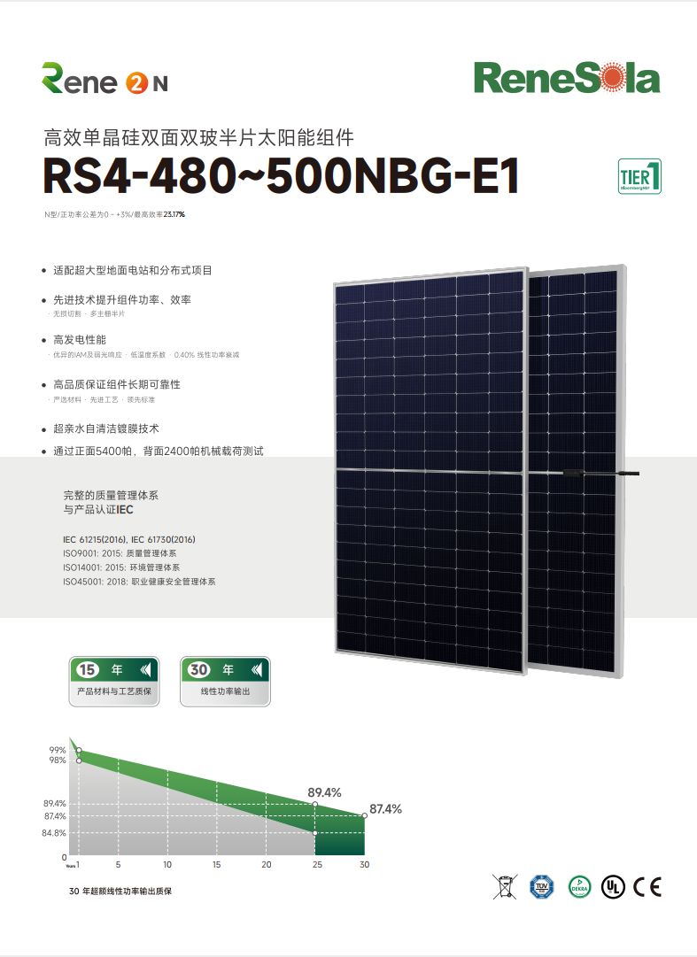 中文RS4-480~500NBG（ N型182-120双面双玻组件）