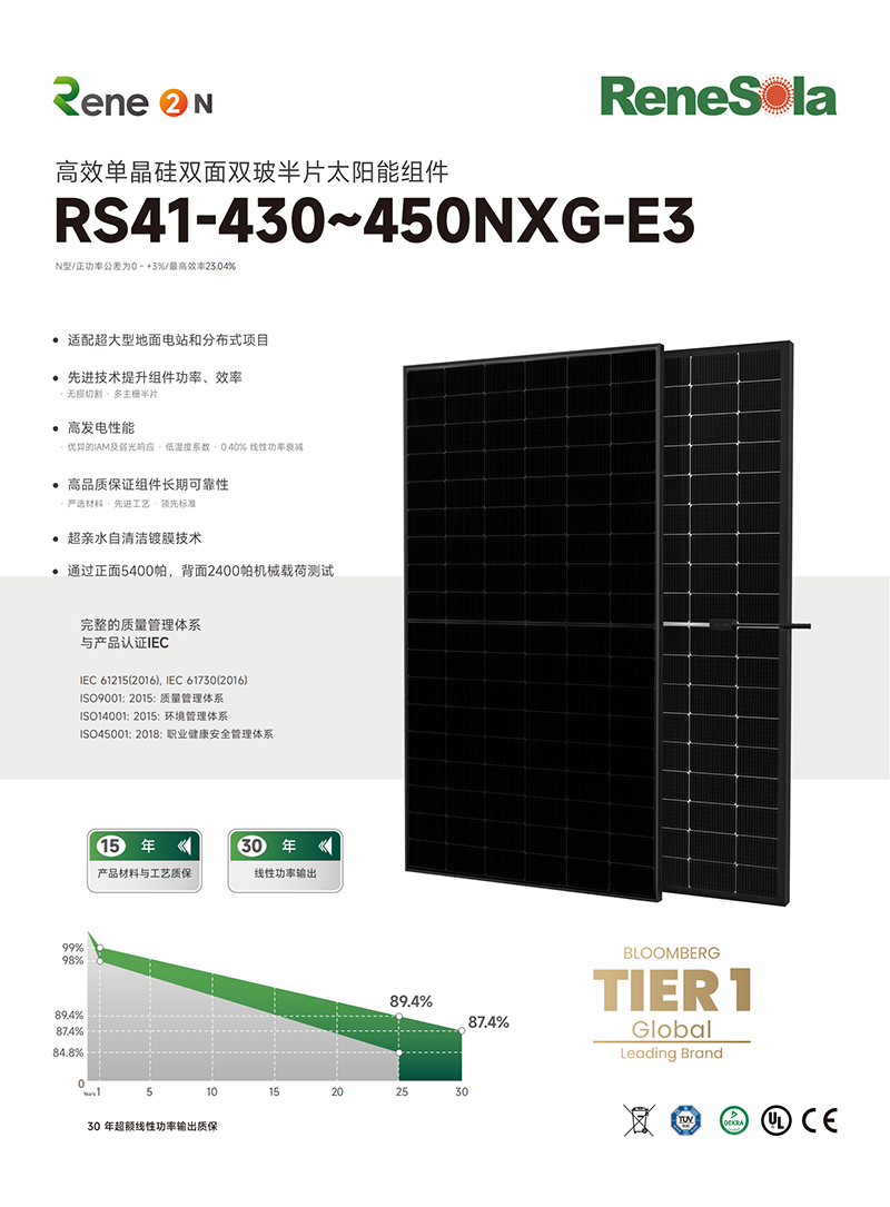 RS41-430~450NXG（ N型182-108双面双玻黑组件）