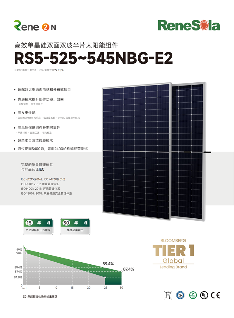 RS5-525~545NBG（N型182-132双玻组件）