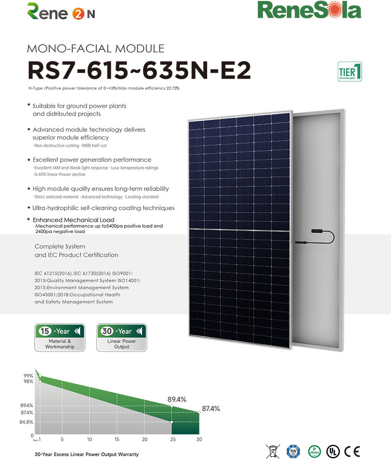 RS7-615~635N N-type (182-156 mono-facial module )