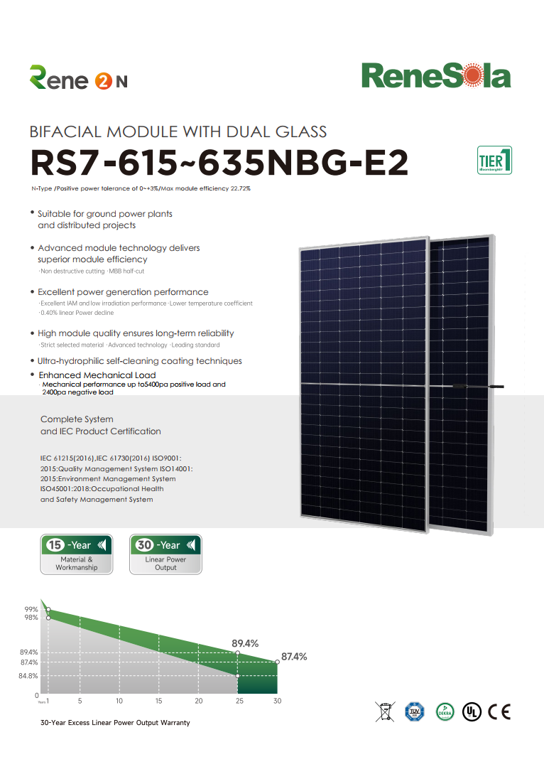 RS7-615~635NBG N-type (182-144 bifacial module with dual glass)