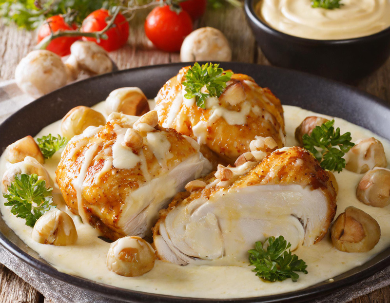 Macadamia Chicken with Cheese