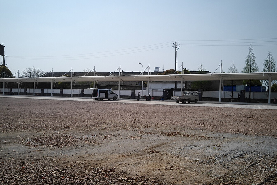 安徽池州公交站膜结构车棚