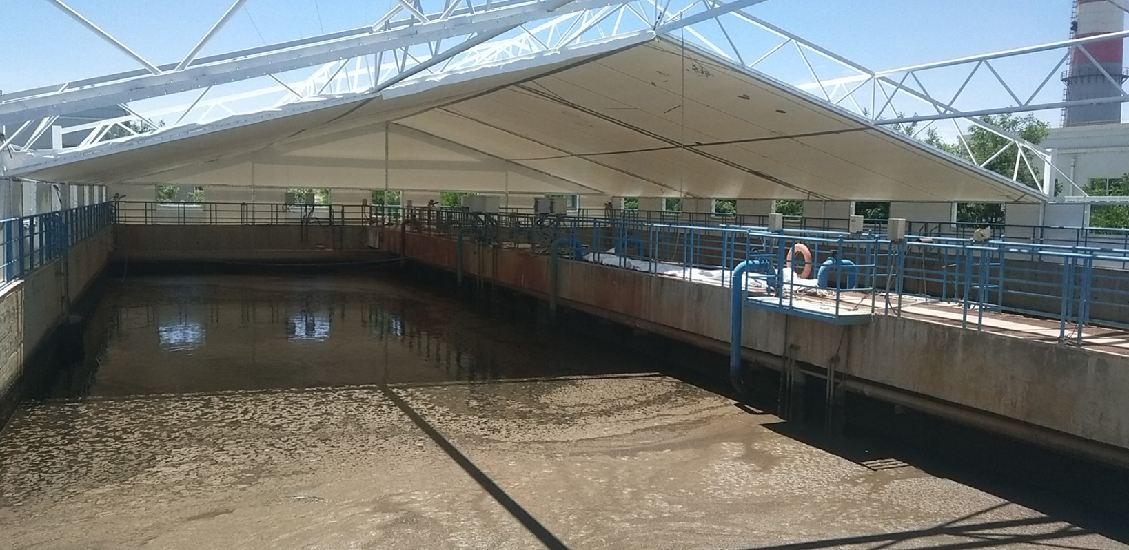 Membrane structure capping of Jingtai sewage treatment plant in Gansu Province