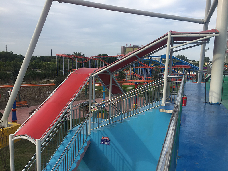 Jiangsu Jiangyin coastal city amusement park landscape film