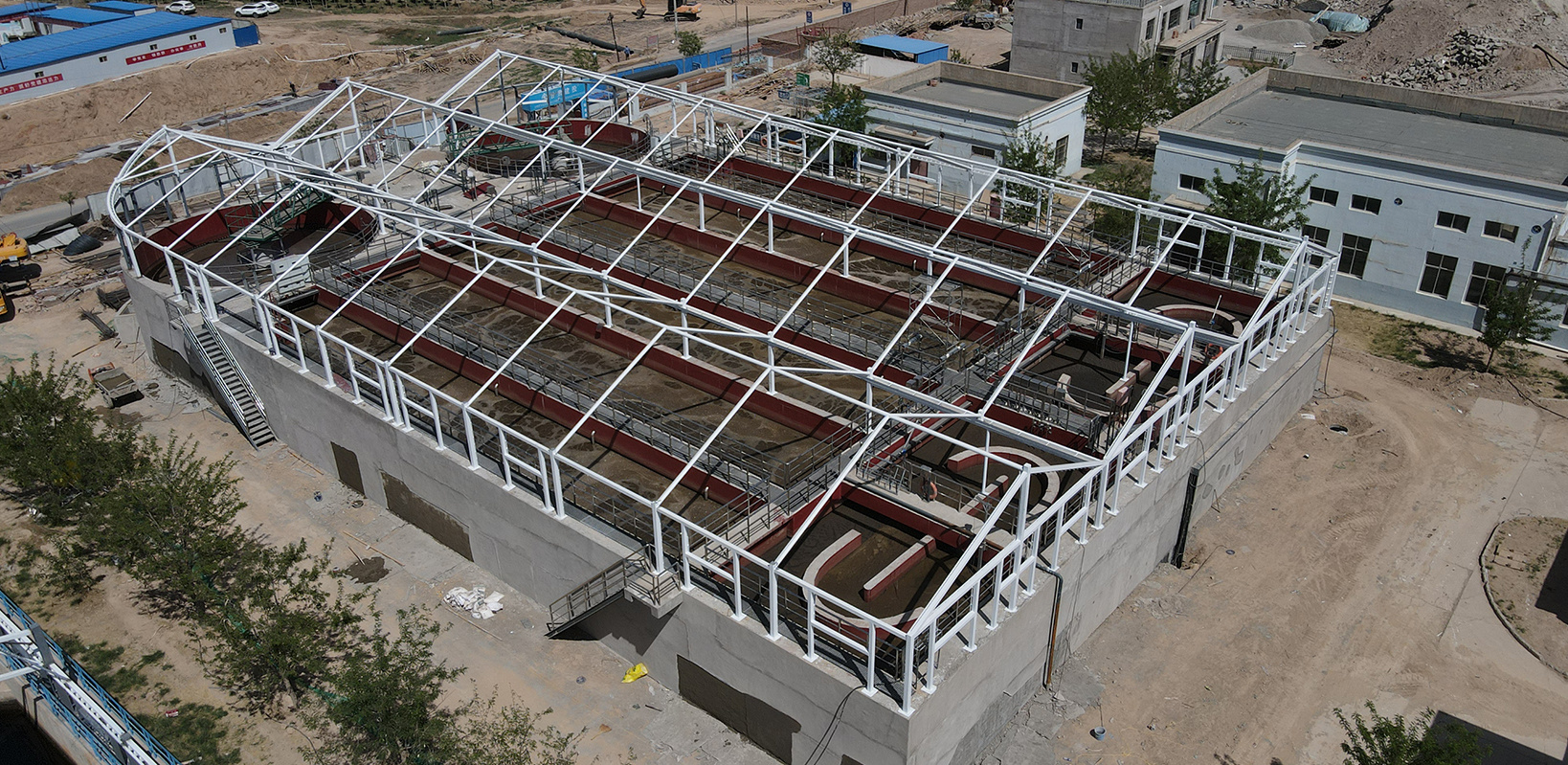 Membrane structure capping of Jingtai sewage treatment plant in Gansu Province