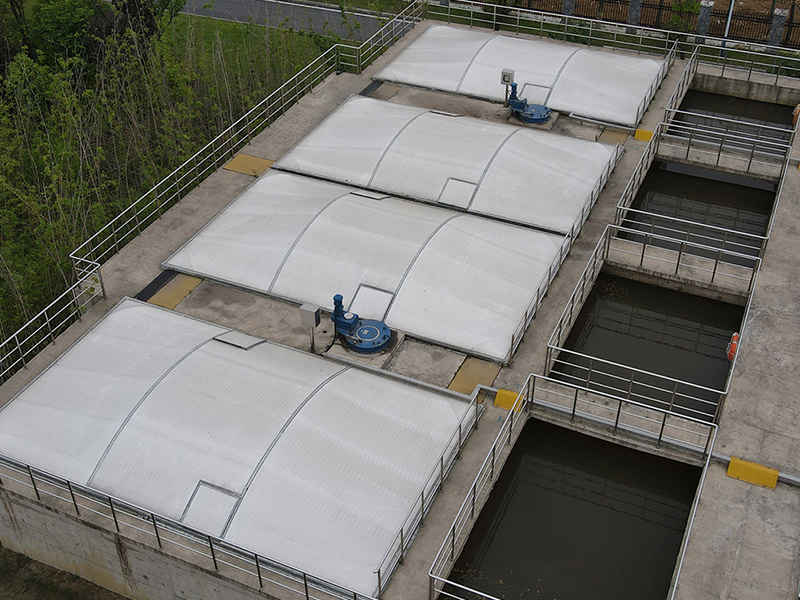 Hefei Yuwan sewage treatment plant membrane structure capping