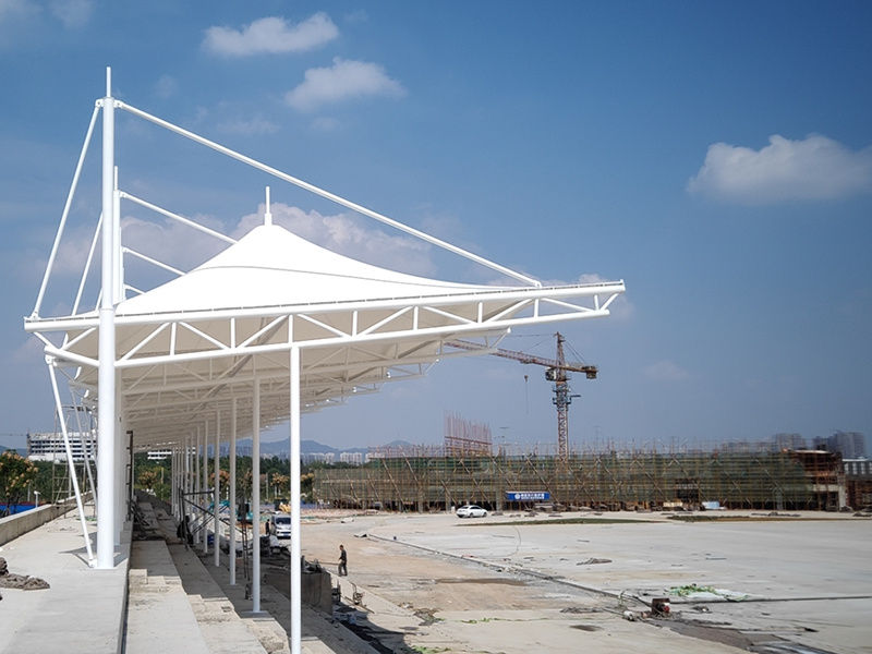 Membrane structure stand in Xuancheng campus of Beijing Normal University (junior high school stand)