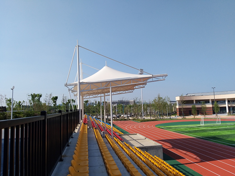 Membrane structure stand in Xuancheng campus of Beijing Normal University (primary school stand)