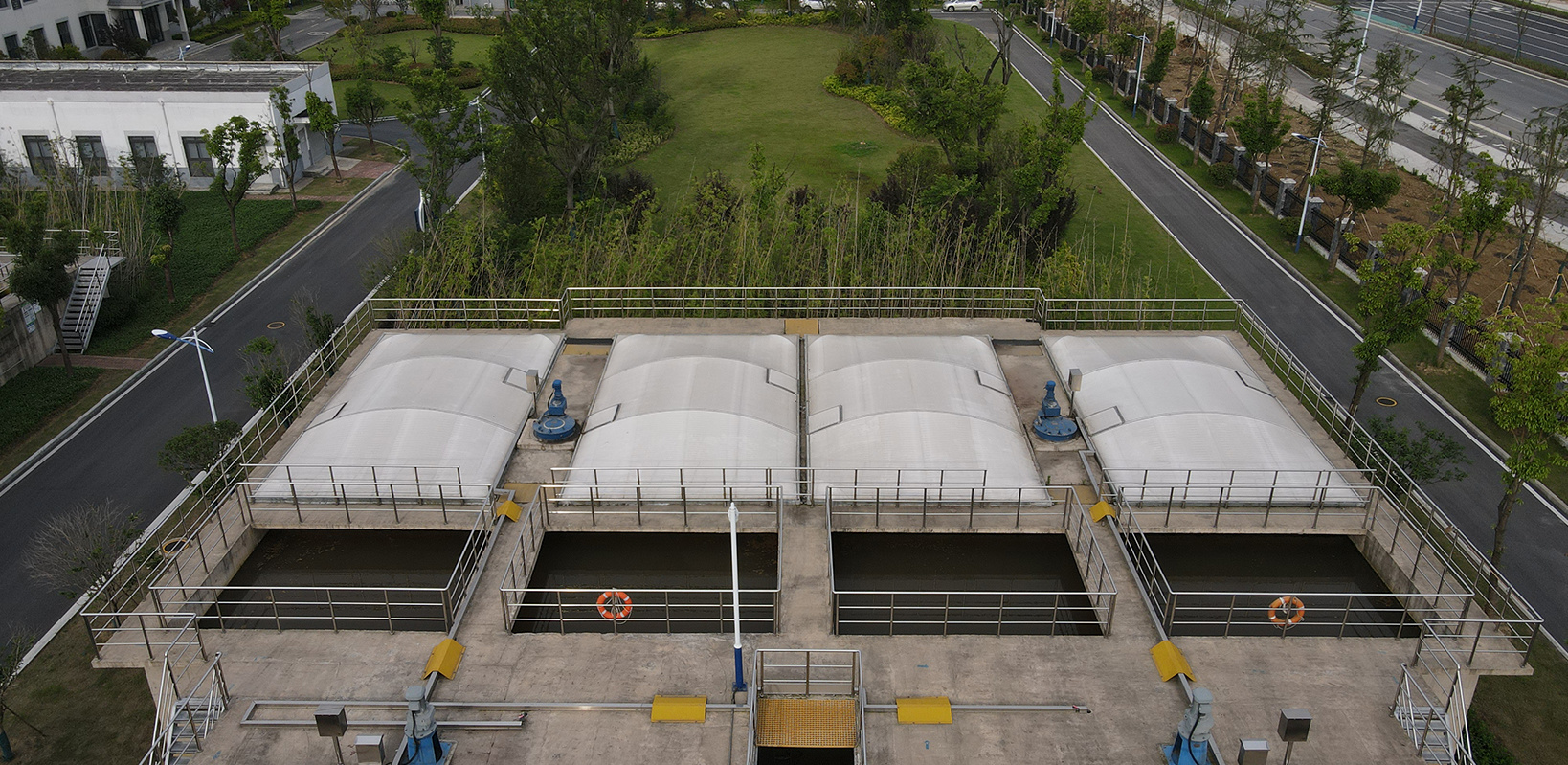 Hefei Yuwan sewage treatment plant membrane structure capping