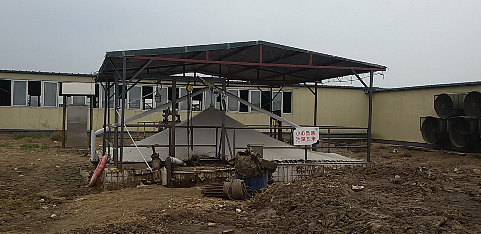 Modern animal husbandry Feidong pasture sewage pool reverse hanging membrane