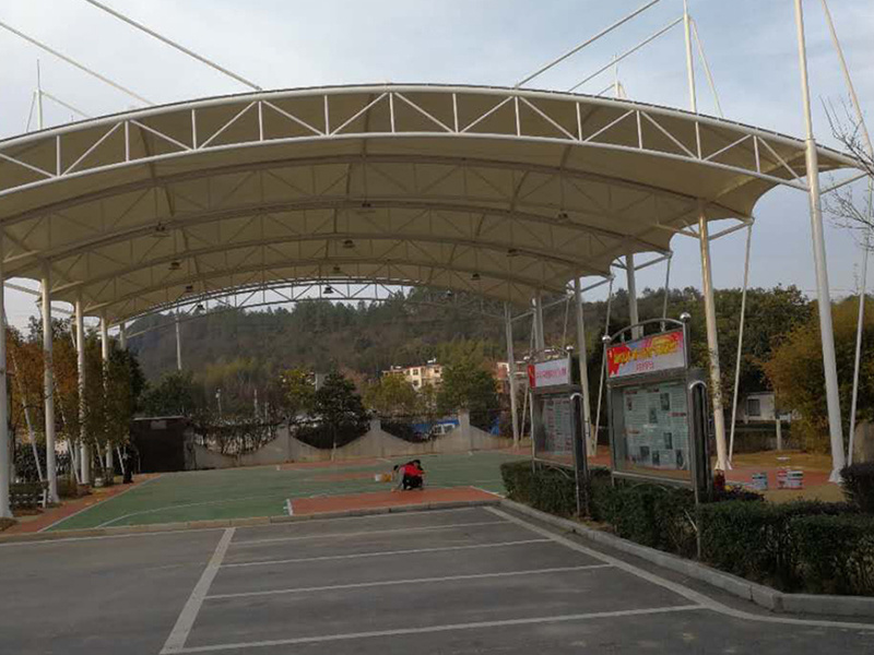 Membrane structure basketball court of Jiangxi Jingdezhen high tech fire brigade