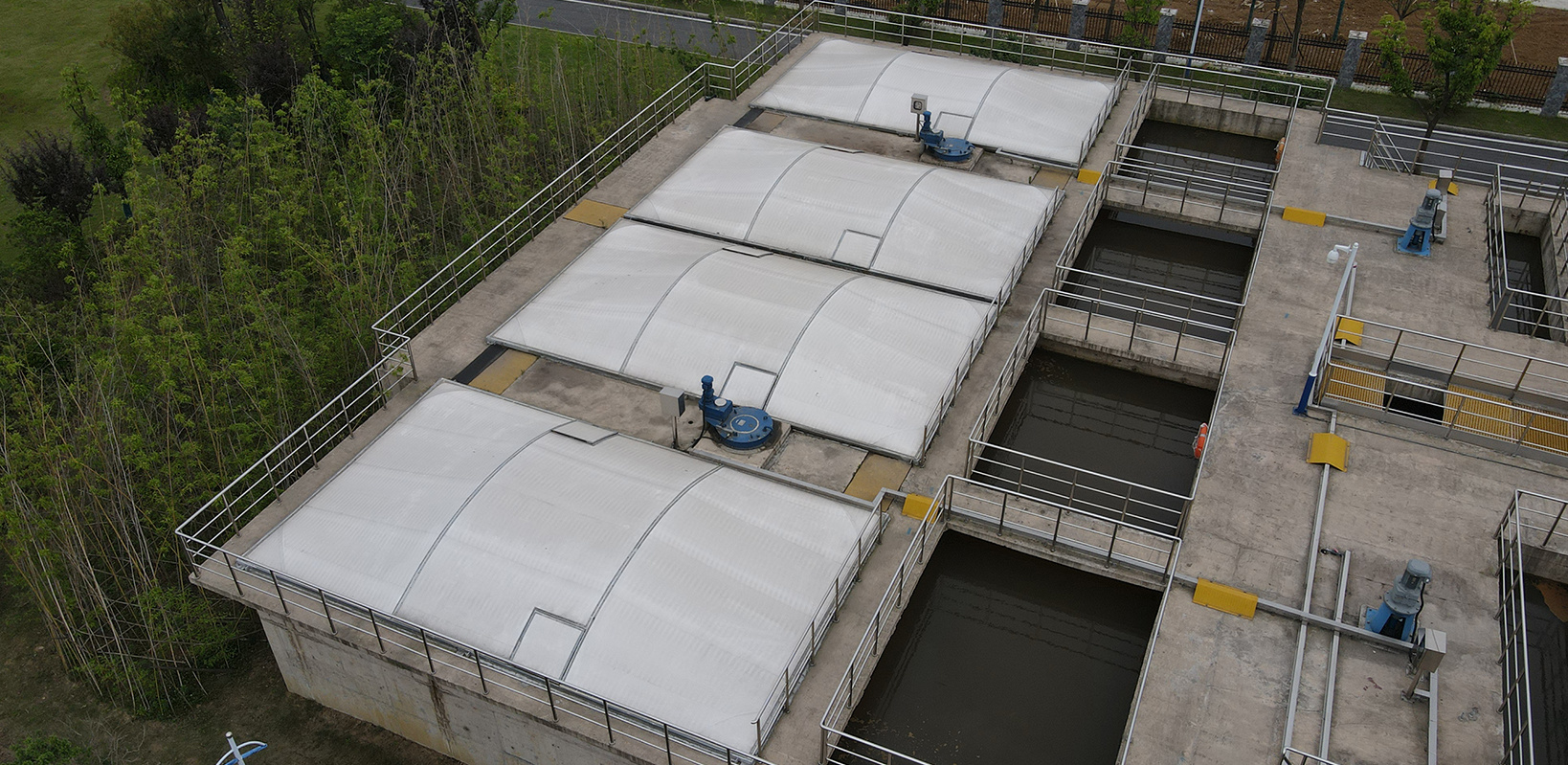 Hefei Yuwan sewage treatment plant membrane structure capping