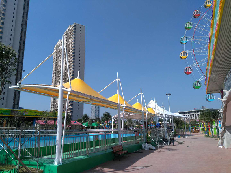 Jiangsu Jiangyin coastal city amusement park landscape film