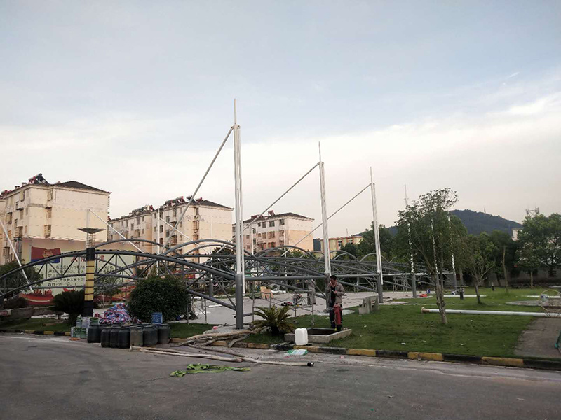 Membrane structure basketball court of Jiangxi Jingdezhen emergency rescue brigade