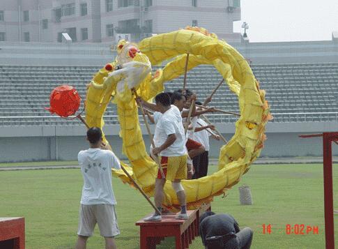 铜梁龙米业舞龙队积极备战第五届全国农民运动会