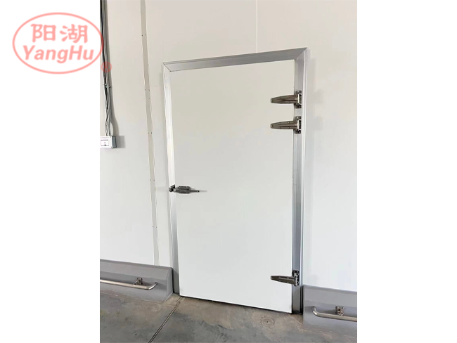 Aluminum frame semi-buried door