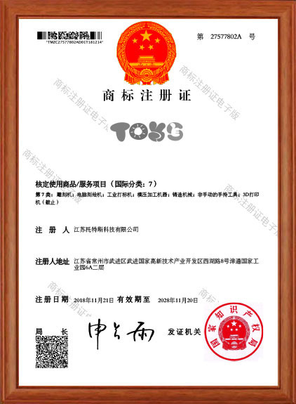 Trademark registration certificate4