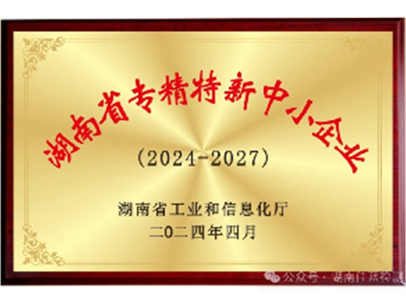 湖南省專(zhuān)精特新中小企業(yè)