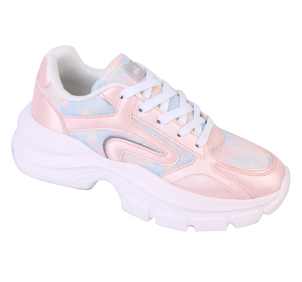 Multi-color Mesh Fashion Sneakers for Lady's High Platform
