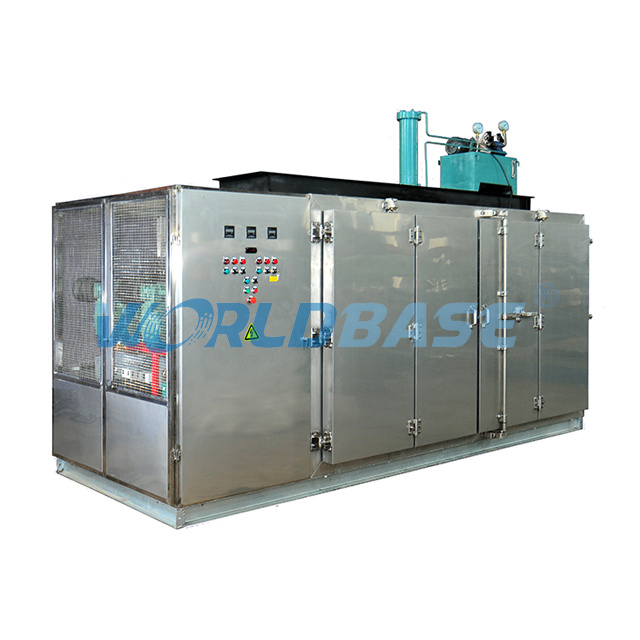 Self-contained plate freezer