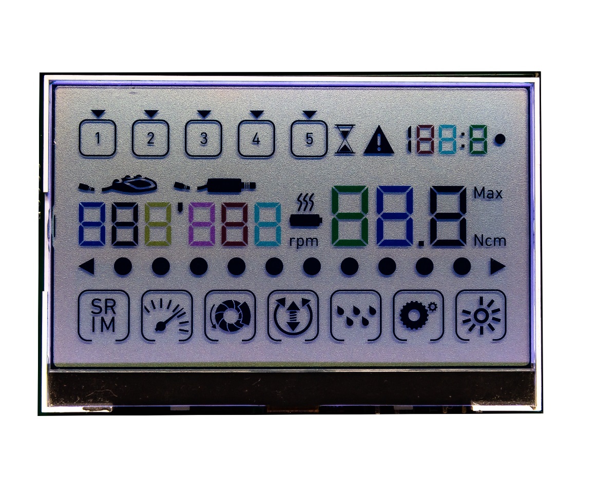 8 color display for meters