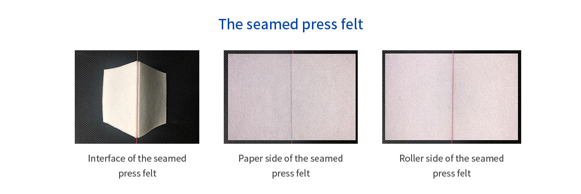 Seamed press felt