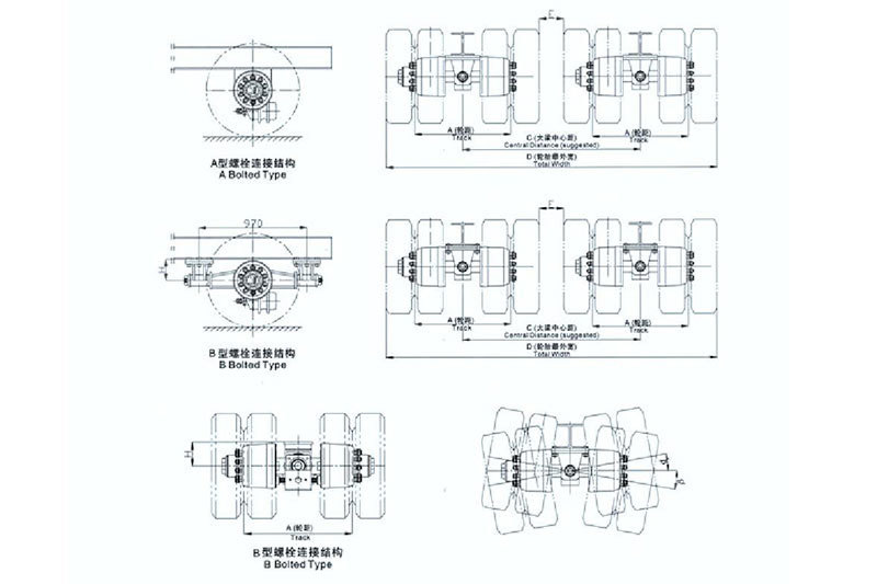 JinSheng a Line of Two Axle Suspension Axle
