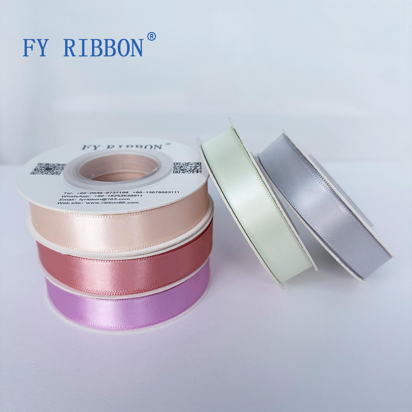 GRS/RPET RIBBON Double face satin ribbon-A