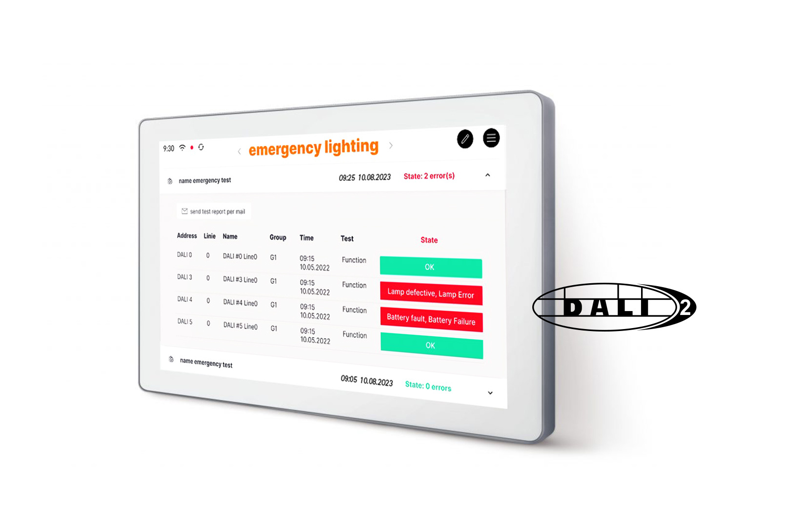 Touch Pad for Emergency Lighting