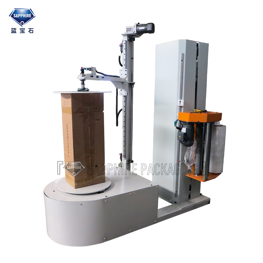 Small pallet free wrapping machine