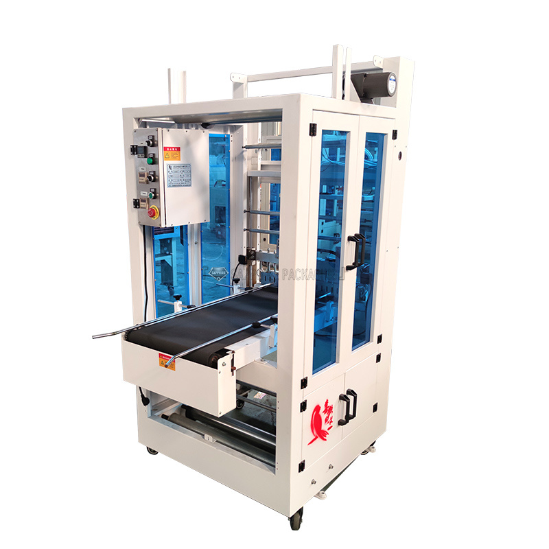 Automatic cuff straight-feed/multi-row packaging machine