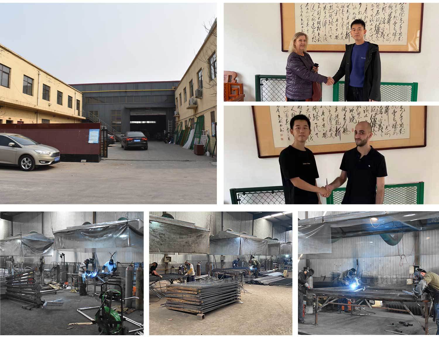 Double wire mesh fence