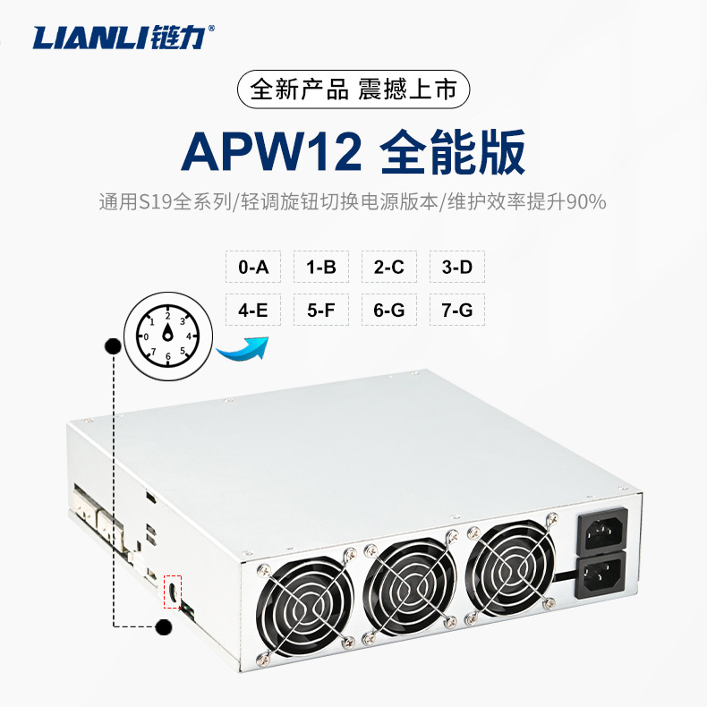 LianLI首创APW12 4000w全协议电源APW121215 1417全能通用电源 适用于a b c d e f g所有版本